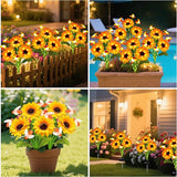 Solar Garden Lights 2 Pack Solar Swaying Bee Lights with Sunflowers, Gifts for Mom Women Mothers Day, Waterproof | Lumora