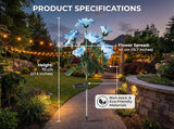 Solar Garden Rose Lights by FANCYPOP, 2 Pack Most Realistic 12 LED Flower Stake Lights, IP65 - Outdoor Path Light | Lumora