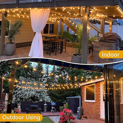 30FT LED Outdoor String Lights, G40 Globe Patio Lights with 24 Colors Color Changing and 128 Modes, Dimmable Waterproof Connectable Outdoor Light for Outside Backyard Porch Balcony Party Decoration