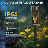4 Pack Solar Pathway Lights Outdoor Waterproof Rock Music Graphic Design Old Effect Guitar Wings Solar Garden | Lumora