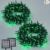 QITONG Green Solar String Lights, 2 Pack Each 66ft 200 LED Christmas String Lights Outdoor Waterproof, 8 Modes | Lumora