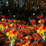 Riakrum 12 Pack Dia De Los Muertos Outdoor Decorations, Solar Marigold Lights with Monarch Butterflies Garden | Lumora