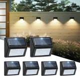 Bright Solar Fence Lights, 6 Pack Outdoor Step Lights, IP65 Waterproof, 3000K Warm-White, Dusk to Dawn Outdoor | Lumora