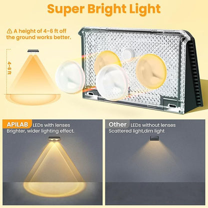 Solar Fence Lights Outdoor 16 Pack - 3 Modes (Warm/Neutral/Cool White), Fence Lights Solar Powered for Outside, IP65 Waterproof, Deck Lighting for Wall, Step, Patio, Pathway, Stairs