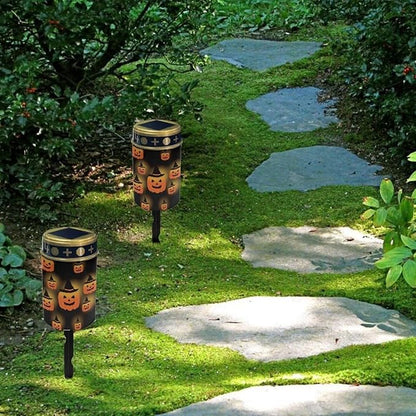 Pumpkin Solar Lights Outdoor Lightweight Solar Garden Lights Waterproof Cemetery Solar Light Halloween Decoration Auto ON/OFF Solar Powered Outdoor Garden Lights