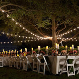 Banord White Outdoor String Lights, Commercial Grade Patio Lights with 30 1W S14 Dimmable Shatterproof LED Bulbs | Lumora