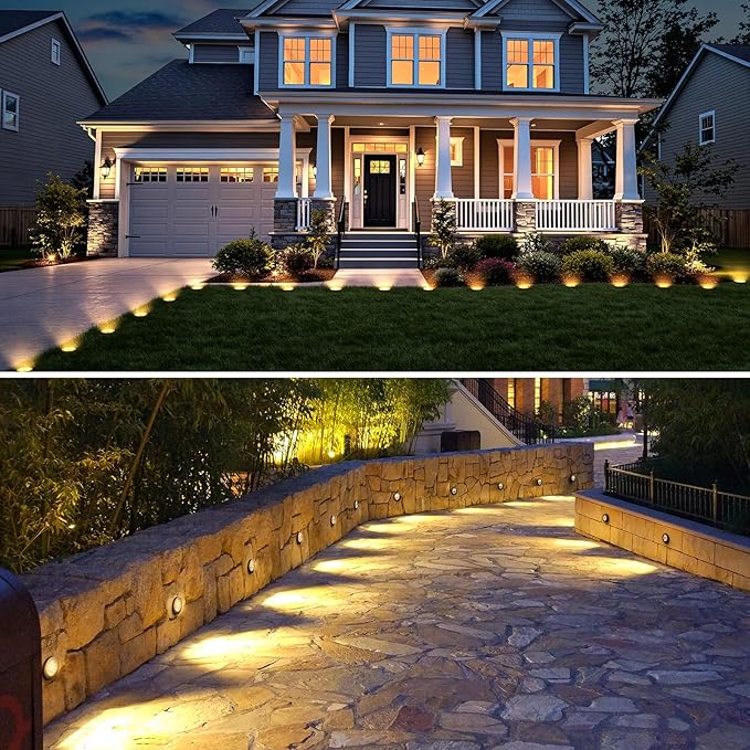 Brightown Solar Lights Outdoor Waterproof, 12 Packs LED In-Ground Lights Outdoor Solar Lights for Yard Patio Garden | Lumora