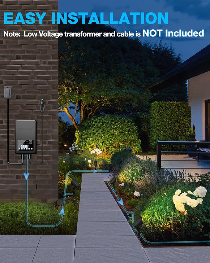SUNVIE 6W Low Voltage Landscape Lighting LED Landscaping Lights Warm White Low Voltage Lighting Waterproof | Lumora