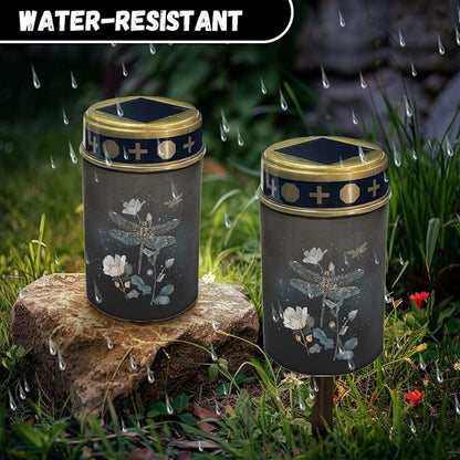 Dragonfly Solar Light Outdoor Solar Garden Light Solar Powered Landscape Path Light Bright Solar Path Lights for Yard Lawn Easy to Install