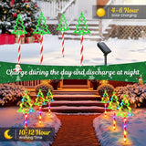 Christmas Solar Pathway Lights Outdoor Decorations,10 Modes 78 LED Outdoor Christmas Tree Solar Candy Stake Lights | Lumora