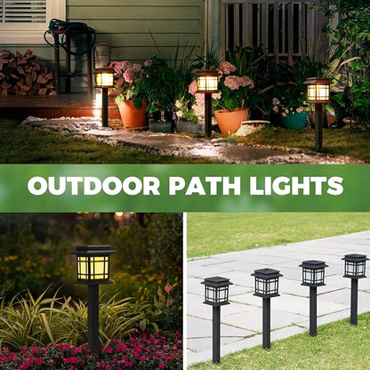 Dream Master Solar Lights Outdoor Waterproof，10 Pack LED Solar Garden Lights，Corrosion Resistant ABS Material Soalr Pathway Lights for Garden, Landscape, Yard, and Pathway Decor