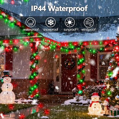 2026 New Voice Control 88ft 240LED Smart Christmas String Lights Outdoor/Indoor | String Lights with Remote, 12Modes, 7Voice Commands & Timers, Christmas Twinkle Light for Xmas Tree Decor(Red & Green)