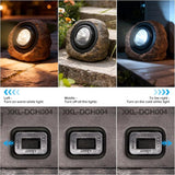 Solar Rock Lights Outdoor,4 Pack IP65 Waterproof LED Solar Brown Garden Stone Spotlights,Warm White & Cool White | Lumora