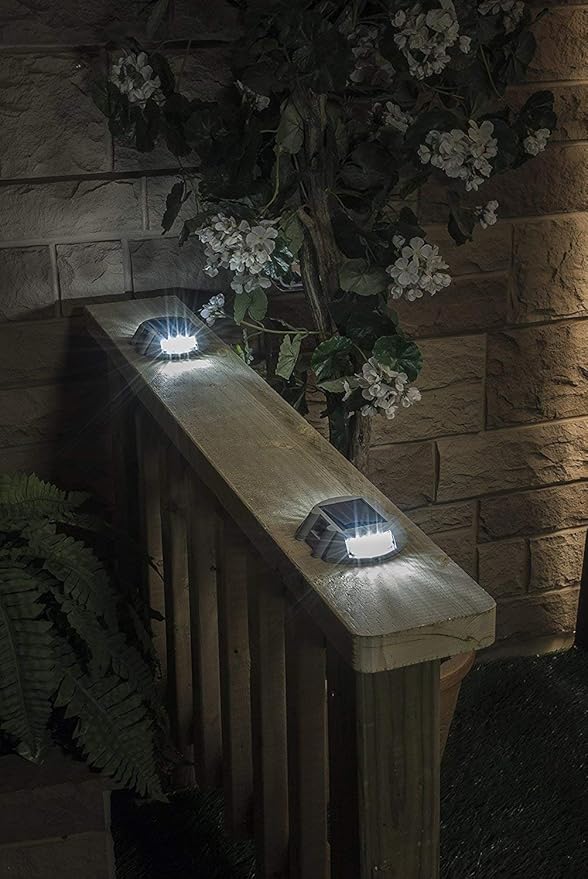Solar Deck Lights 4 Pack LED Dock Lights for Walkway, Stair and Step - Cast Aluminum - Outdoor Path Light | Lumora