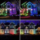 GOODSMANN RGBW Low Voltage LED Spotlights 4PK Color Changing Landscape Lights 12V-15V 12W 650 Lumen Outdoor Spot | Lumora