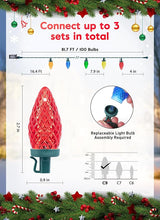 Minetom C9 Christmas Lights Outdoor, 81 Feet 100 LED String Lights with Timer & 8 Light Mode, Waterproof Commercial | Lumora