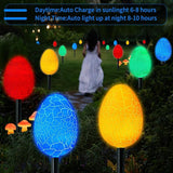 12 Packs Jumbo Solar Giant Easter Egg Lights, 5.12 in Diameter Enormous Eggs for Garden-8 Modes Waterproof LED | Lumora