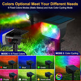 nipify 10 Pack Solar Spot Lights Outdoor Color Changing, 7 Modes Halloween RGB Solar Powered Waterproof Spotlight | Lumora