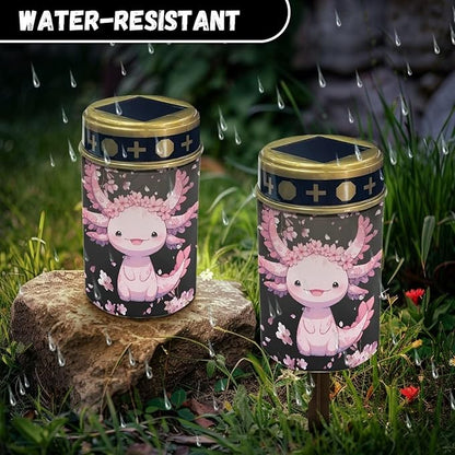 Axolotl Outdoor Solar Landscape Pathway Lights,Waterproof Solar Powered Garden Lights for Patio Lawn Porch Walkway Backyard Driveway Sidewalk