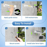 YiLaie Solar Fence Lights Outdoor - Warm White & RGB 6 Color, Solar Lights Outdoor IP67 Waterproof, Garden Lights | Lumora