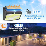[138 LED/6 Packs] Solar Outdoor Motion Sensor Lights with 3 Lighting Modes Wall Lights Waterproof Solar Security | Lumora