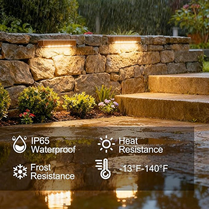 JESLED 12 Pack 7inch LED Retaining Wall Lights, 5W Landscape Lighting, LED Hardscape Lighting,12V Paver Lights Low Voltage Hardscape Lights, 5W Outdoor Step Lights, 2700K Warm White, Waterproof