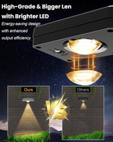Solar Fence Lights Outdoor Waterproof 12 Pack,Solar Deck Lights with Warm & Cool White + RGB Modes | Lumora