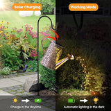 Solar Watering Can Garden Lights - Solar Lights Outdoor Garden Ornaments Waterproof Large Yard Statues Retro Copper | Lumora