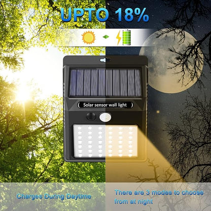 Solar Lights Outdoor, 6 Pack Solar Motion Sensor Outdoor Lights with 3 Lighting Modes, IP65 Waterproof Solar Fence Lights for House (Warm White)