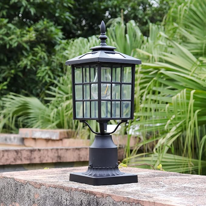 Kemeco ST4224Q-A Solar Post Light Outdoor, Landscape Led Squared Frame Fixture with 3" Pier Mount Base for Garden | Lumora