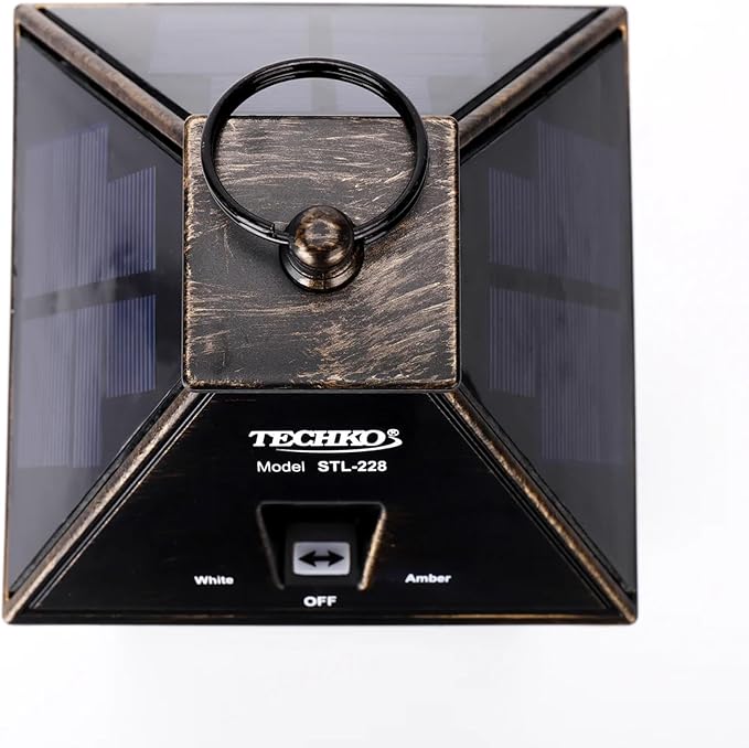 TECHKO STL-228 STL-228-1 Outdoor Solar Lantern, Edison Bulb