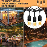 Banord Outdoor String Lights Commercial Grade 96ft Waterproof with 30 S14 Shatterproof Dimmable LED Bulbs, Heavy | Lumora