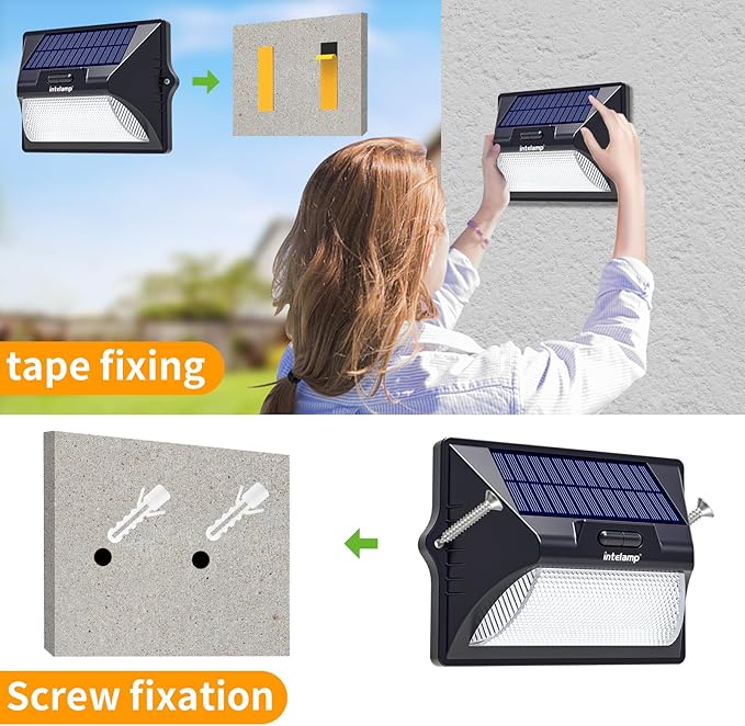 intelamp Solar Fence Lights Outdoor, 2 Packs 9 Colors & RGB Color Changing Deck Lights Waterproof, Solar Powered | Lumora