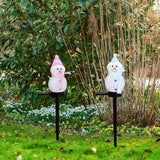 17.3in Snowman Solar Outdoor Lights Christmas Decoration， LED Solar Garden Lights, Multicolor Solar Stake Lights | Lumora