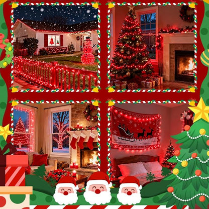 2026 New Voice Control 88ft 240LED Smart Valentine String Lights Outdoor/Indoor | String Lights with Remote, 12Modes, 7Voice Commands & Timers, Valentine Twinkle Light for Wedding Party Decor (Red)