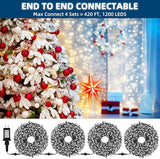 105FT 300LEDs Christmas Lights Outdoor Indoor String Lights 8 Modes Memory Function for Christmas Tree Party | Lumora
