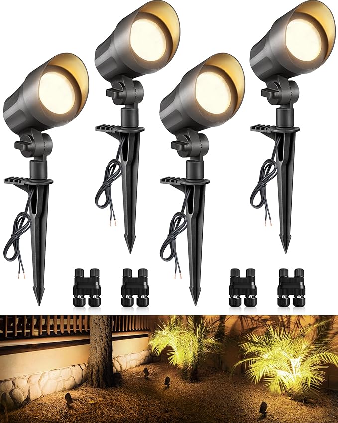 SUNVIE 6W Low Voltage Landscape Lighting LED Landscaping Lights Warm White Low Voltage Lighting Waterproof | Lumora