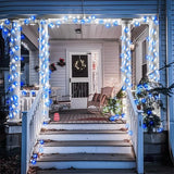JMEXSUSS Blue and White String Lights Outdoor Indoor, 200 LED Christmas String Lights Clear Wire, 66ft Christmas | Lumora