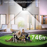 LECLSTAR Solar Outdoor Lights - 4000Lm 268 LED Security Lights with 4 Wide Angle, Motion Sensor Lights for Outside | Lumora