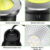 Yahenda 8 Pcs 3W LED Well Lights Low Voltage Outdoor Landscape In Ground Waterproof Outdoor 12V-24V Landscape | Lumora