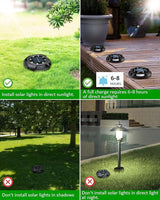 Biling Solar Outdoor Lights Walkway Lights 12 Packs, Bright Solar Ground Lights Uplight Sidelight Waterproof for | Lumora