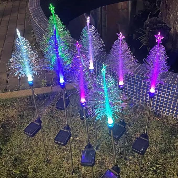 Solar Garden Lights - Waterproof Color Changing | LED Lights with Garden Stake | For Paths Parties Balconies Terraces Halloween Patios Porches Driveway Lawn Party
