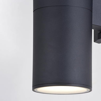VAXCEL Chiasso 13 in. H 1-Light Textured Black Contemporary Outdoor Wall Sconce Made of Rust-Resistant Aluminum, Metal Shade, Integrated LED, Use for Exterior Porch Patio Front Door or Garage