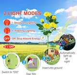 Solar Flower Lights Outdoor - Upgraded New Material Two Modes Realistic LED Solar Powered Waterproof Lights with 5 | Lumora