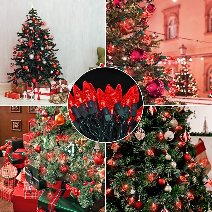 70 Counts Red Christmas Lights – 35.5ft Red LED Christmas Lights Outdoor Commercial Grade Waterproof, Valentine's | Lumora