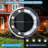 ZAIYW 6 Pack Solar Ground Lights Outdoor Waterproof Garden Lights Solar Powered Disc Landscape Lighting for Pathway | Lumora