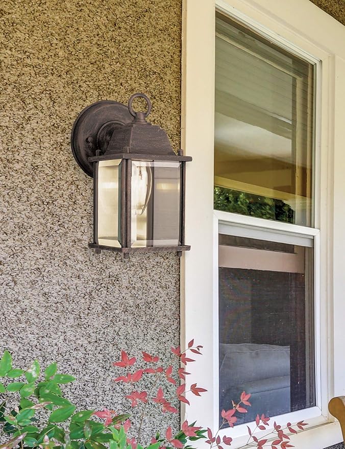 Trans Globe Imports 40455 RT Traditional One Light Wall Lantern from Patrician Collection in Bronze/Dark Finish, | Lumora