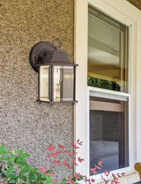 Trans Globe Imports 40455 RT Traditional One Light Wall Lantern from Patrician Collection in Bronze/Dark Finish, | Lumora