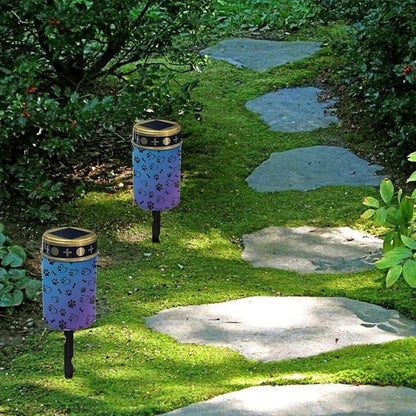 Generic Dog Paws Cemetery Solar Light LED Waterproof Solar Lights Guardian Solar Light for Grave Landscape Path Light Home Decor Portable Solar Lights Night Light Book Light