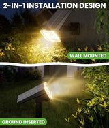 Large Panel Solar Spot Lights Outdoor (Warm White, 2 Pack) | Lumora